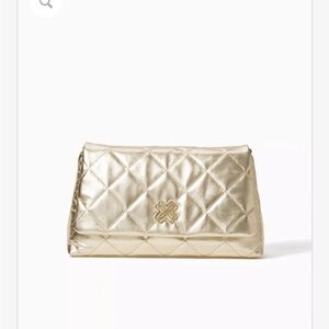 Lilly Pulitzer Matea Quilted Gold Clutch